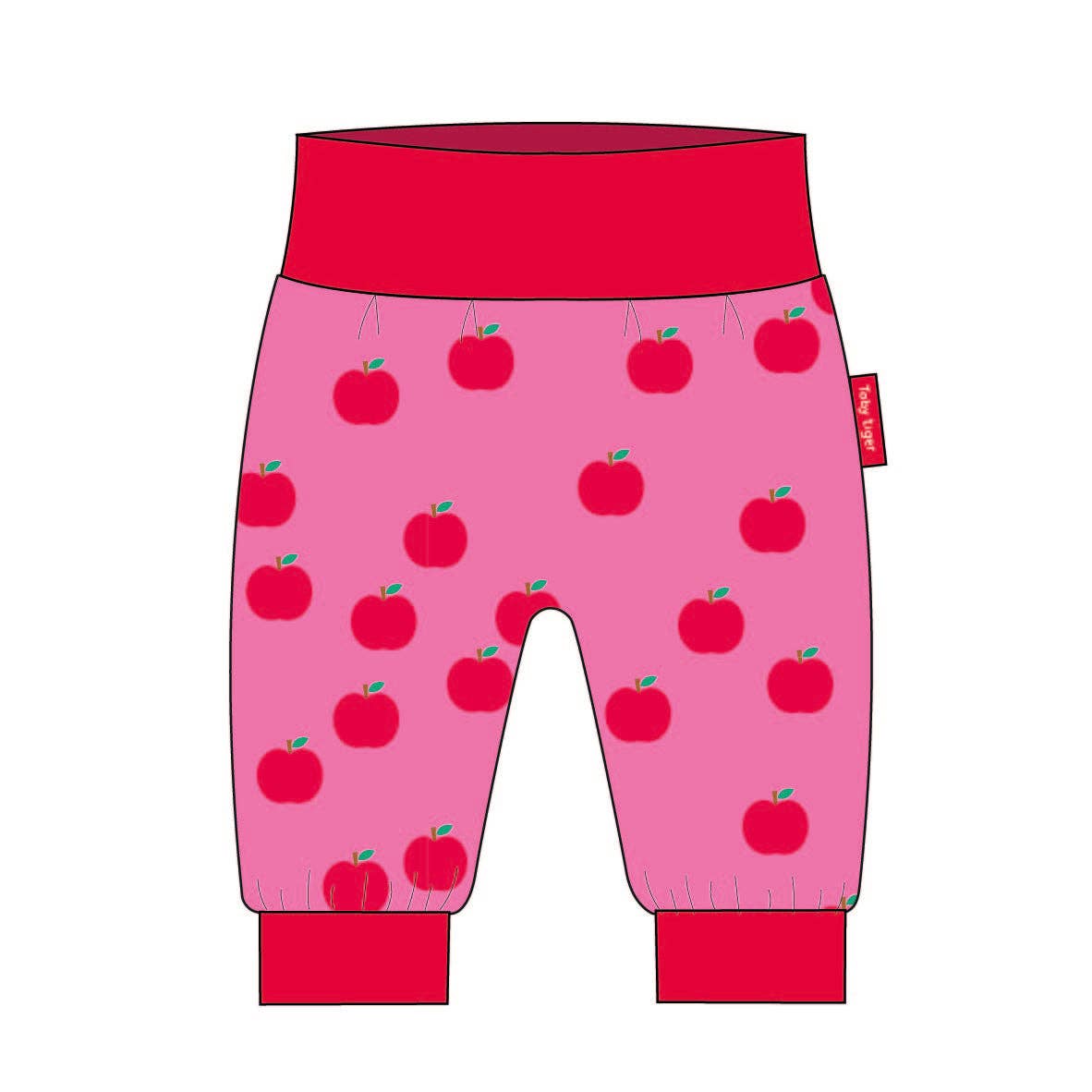 Organic Apple Print Yoga Pants: 18-24m 92cm