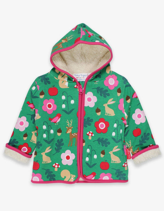 Organic Forest Adventure Fleece Applique Hoodie: 12-18m 86cm